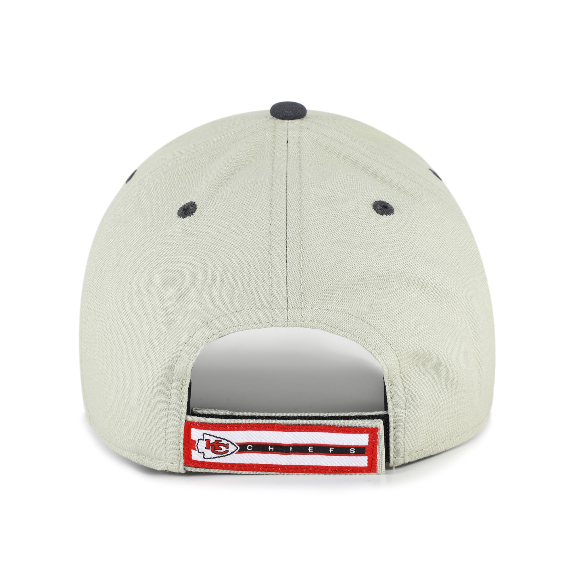Men's '47  Gray/Black Kansas City Chiefs Half Block Text MVP Adjustable Hat