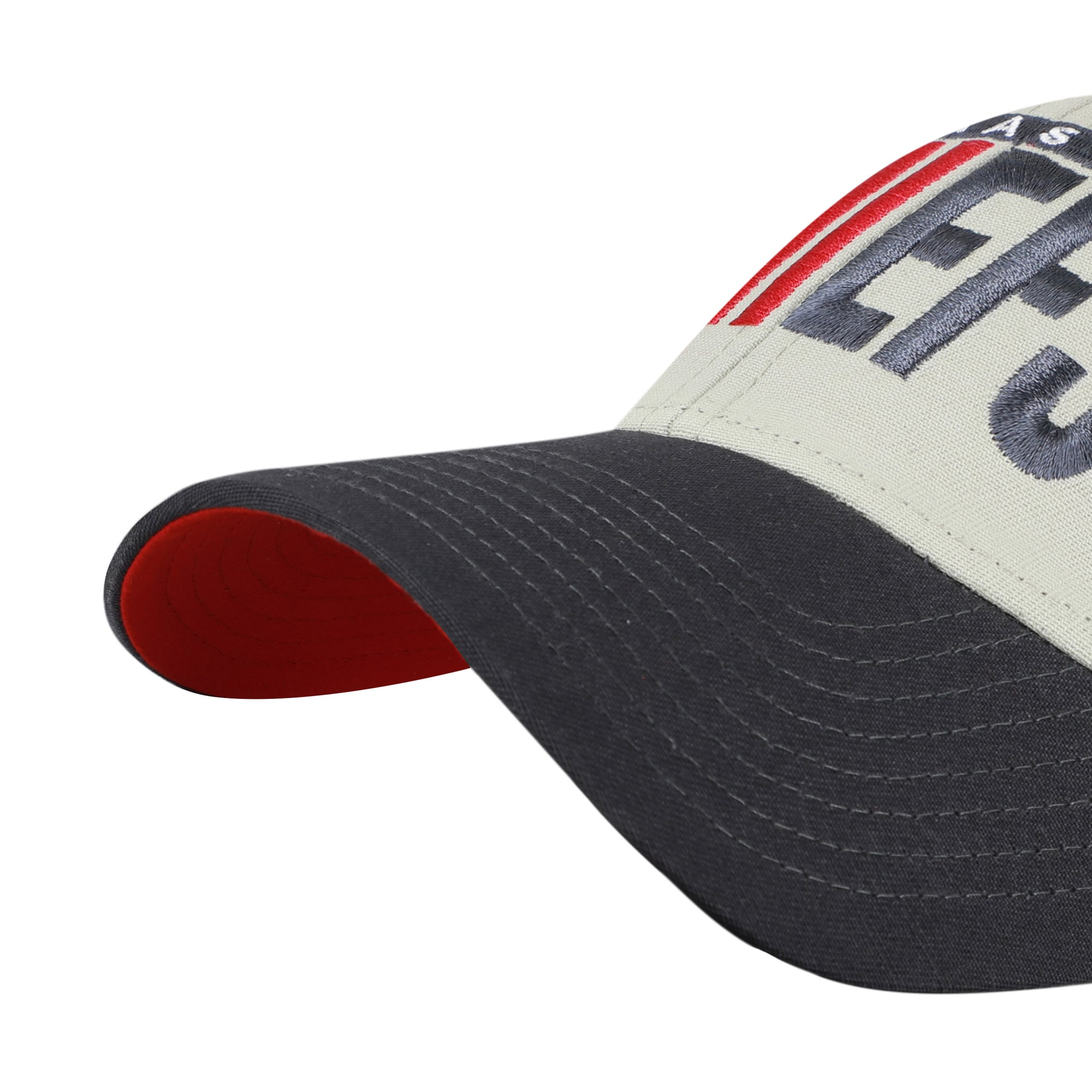 Men's '47  Gray/Black Kansas City Chiefs Half Block Text MVP Adjustable Hat