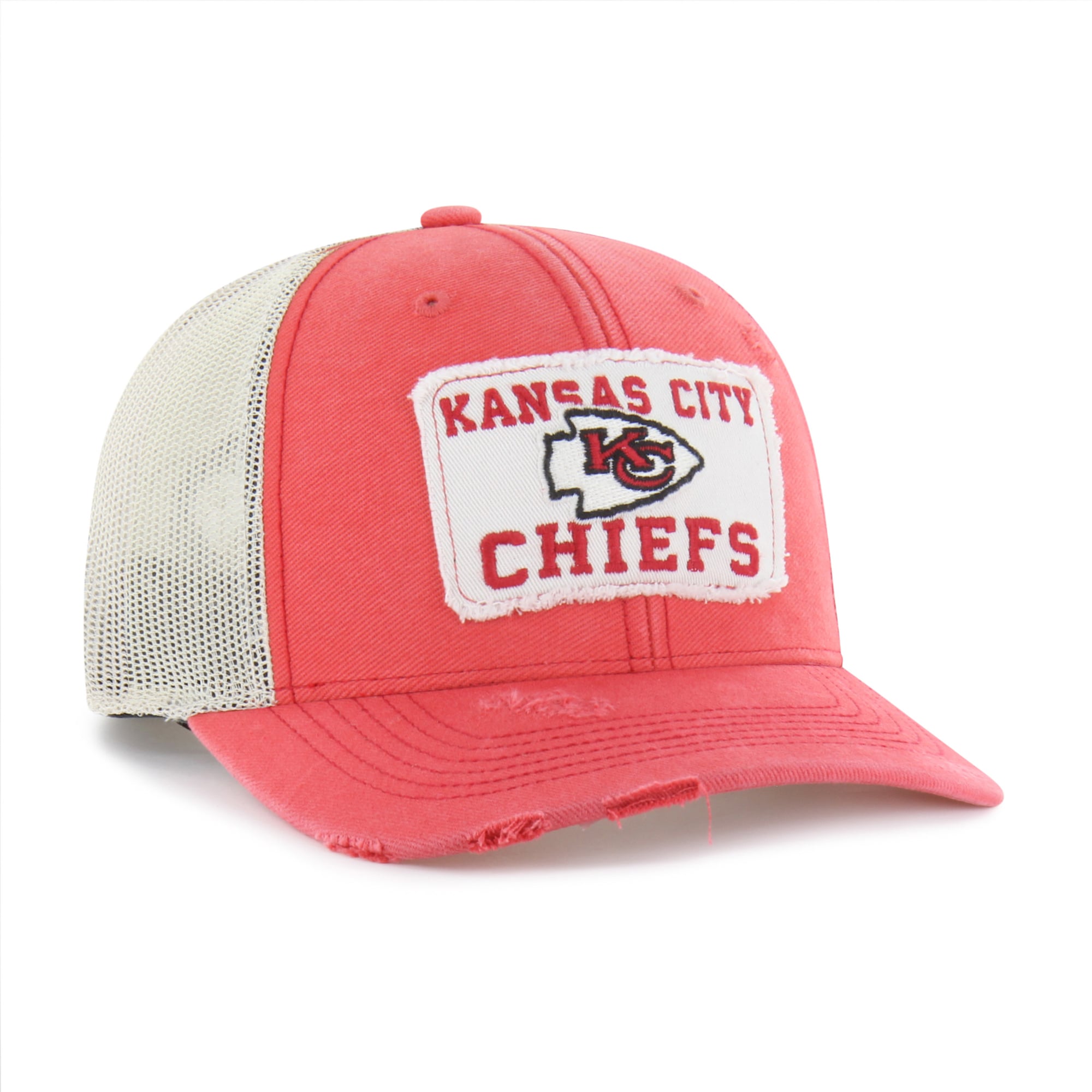 Men's '47 Red Kansas City Chiefs Egremont Well-Worn Adjustable Trucker Hat