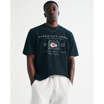 Kansas City Chiefs Abercrombie & Fitch Premium Heavyweight T-Shirt - Black