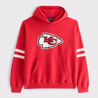 Kansas City Chiefs Abercrombie & Fitch Popover Hoodie - Red