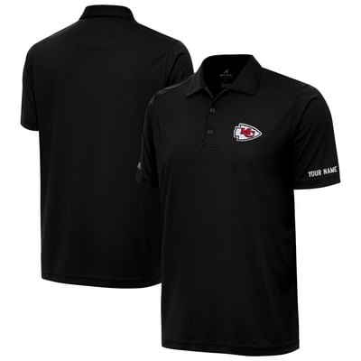 Kansas City Chiefs Antigua  Personalized Tribute Polo - Black