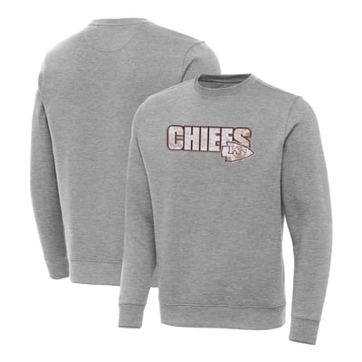 Kansas City Chiefs Antigua Woodland Camo Victory Sweatshirt - Heather Gray