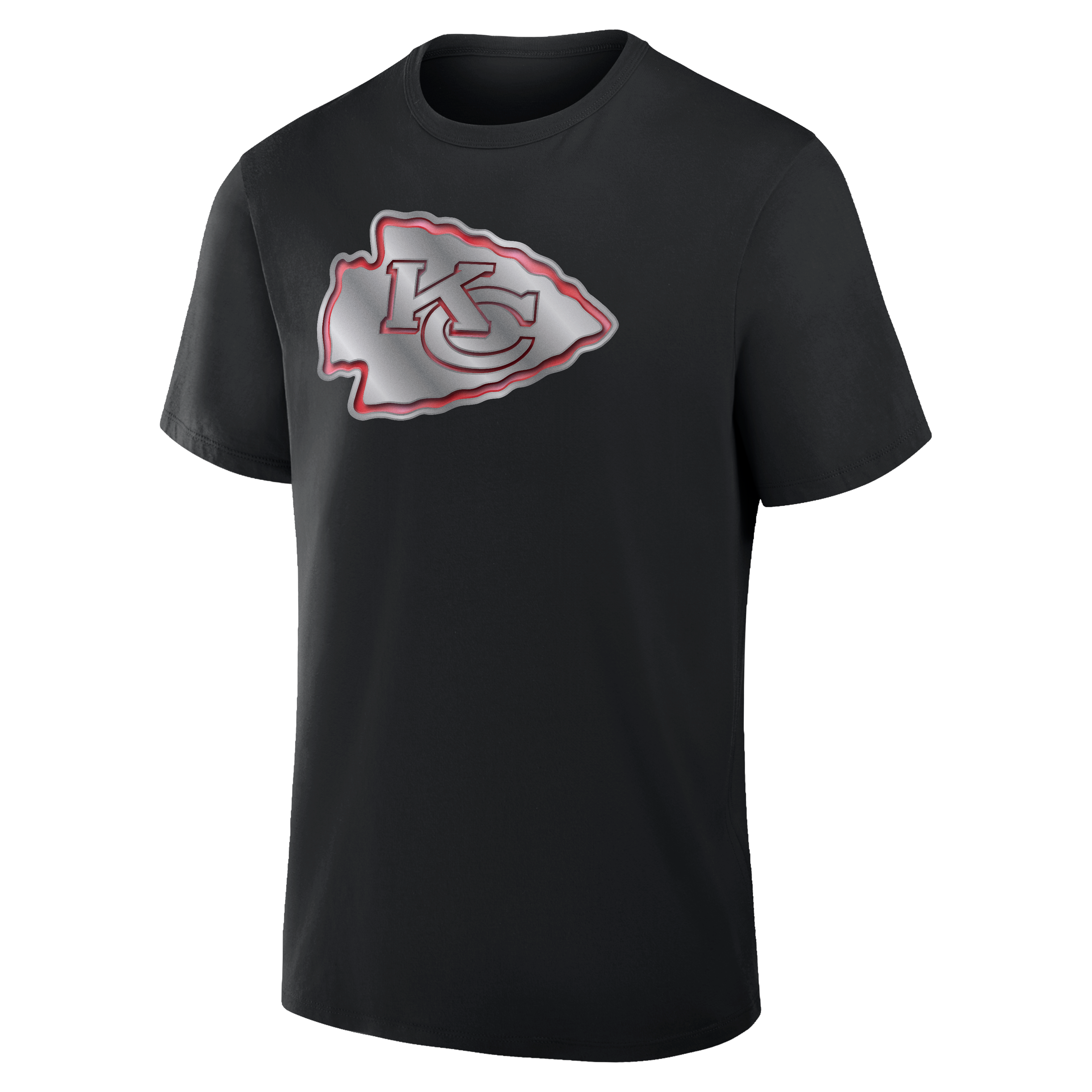 Men's Black Kansas City Chiefs  Metallic Mascot T-Shirt