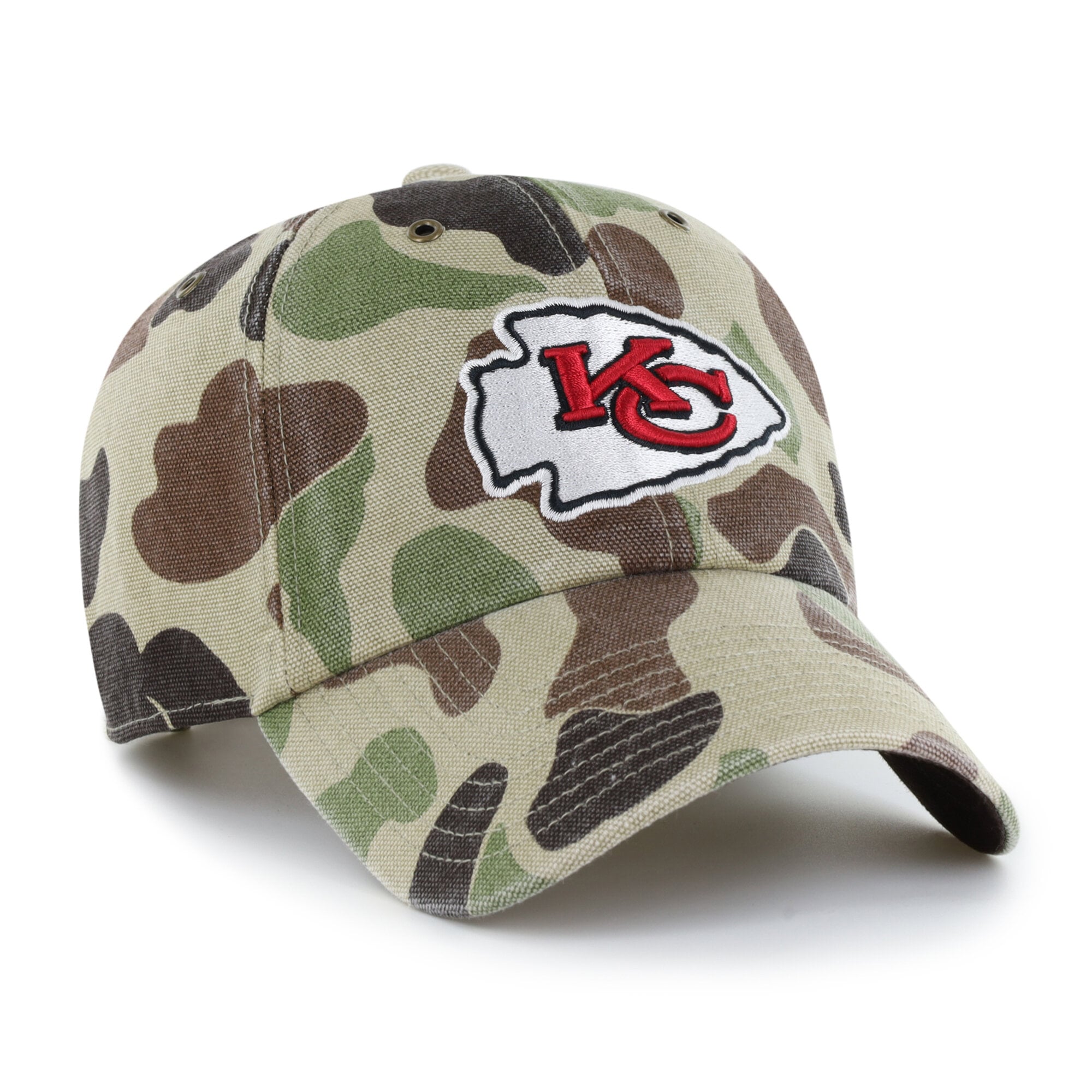 Men's Carhartt x '47 Duck Camo Kansas City Chiefs Clean Up Adjustable Hat