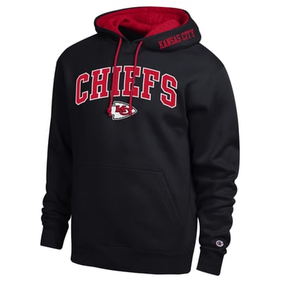  Kansas City Chiefs Champion Contrast Hoodie - Black/Red