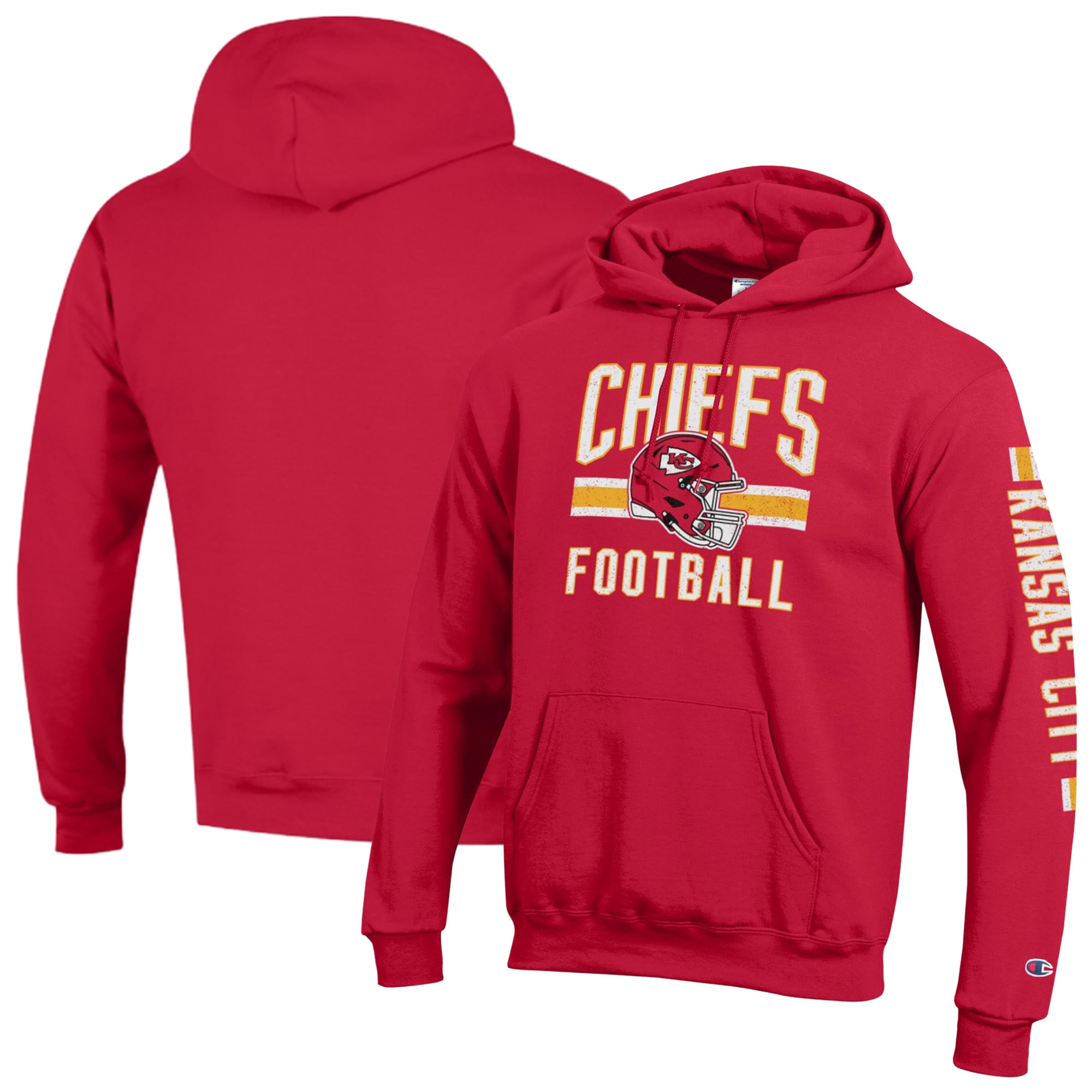 Sweat à capuche Champion rouge Kansas City Chiefs Powerblend pour homme