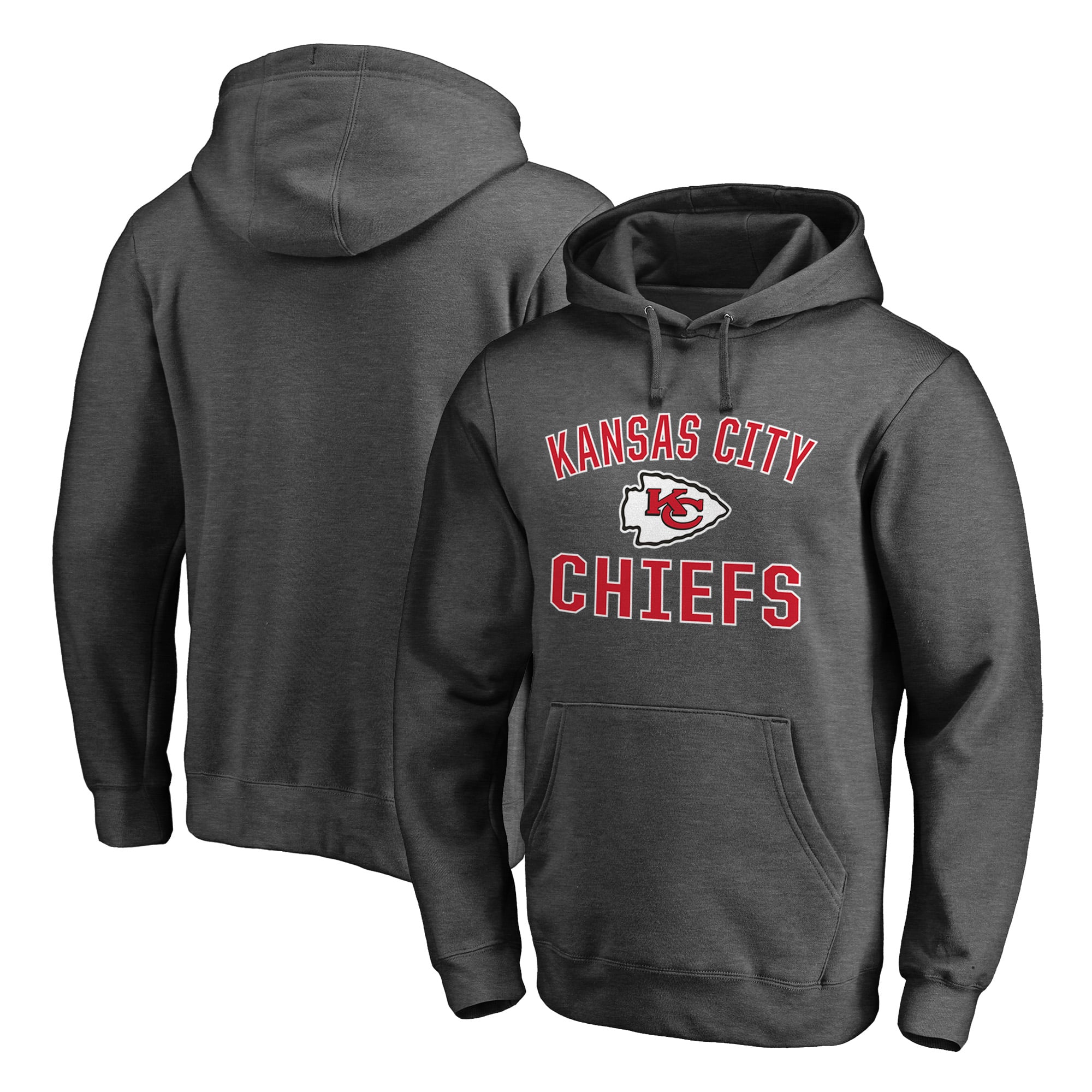 Men's Charcoal Kansas City Chiefs Victory Arch Hoodie