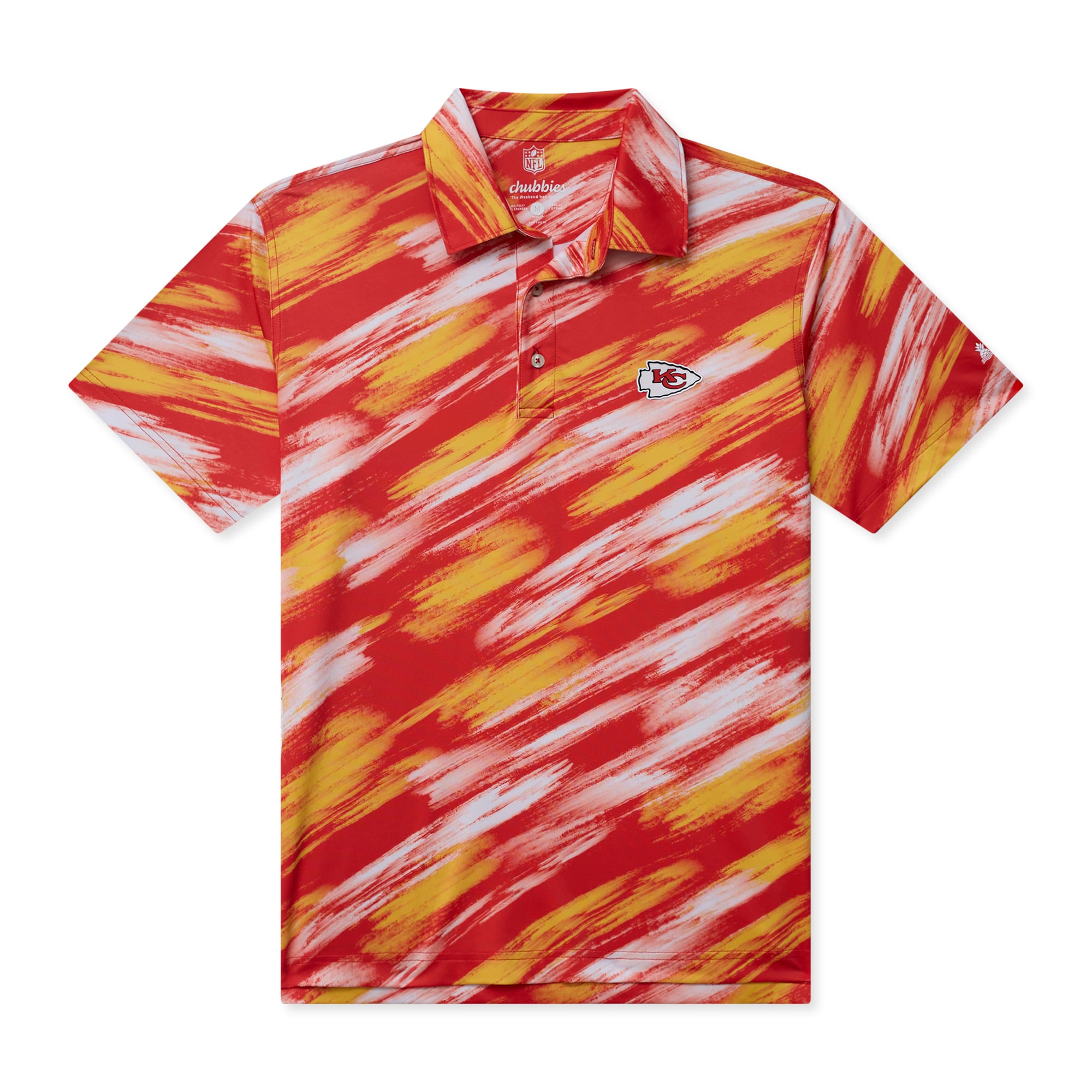 Men's Chubbies Red Kansas City Chiefs Color Blitz Polo