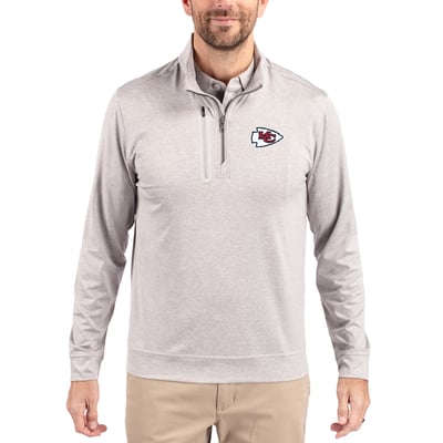 Kansas City Chiefs Cutter & Buck Stealth Quarter-Zip Jacket - Cream
