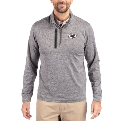 Kansas City Chiefs Cutter & Buck Stealth Quarter-Zip Jacket - Gray