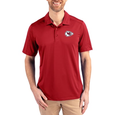 Kansas City Chiefs Cutter & Buck Logo Prospect Textured Stretch Polo - Red