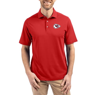 Kansas City Chiefs Cutter & Buck Virtue Eco Pique Recycled Polo - Red
