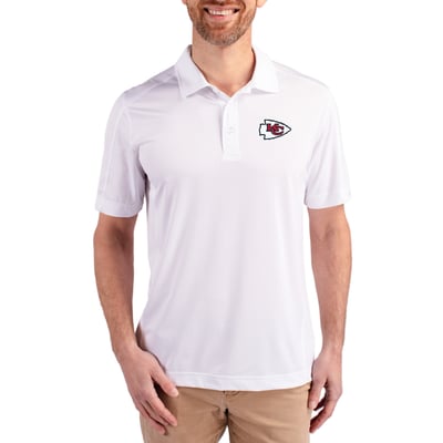Kansas City Chiefs Cutter & Buck Prospect Textured Stretch Polo - White