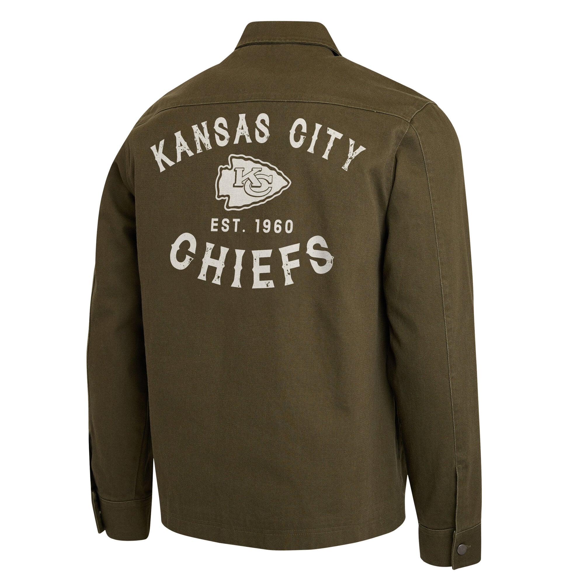 Men's Darius Rucker Collection by Fanatics Olive Kansas City Chiefs Brushed Canvas Full-Zip Jacket