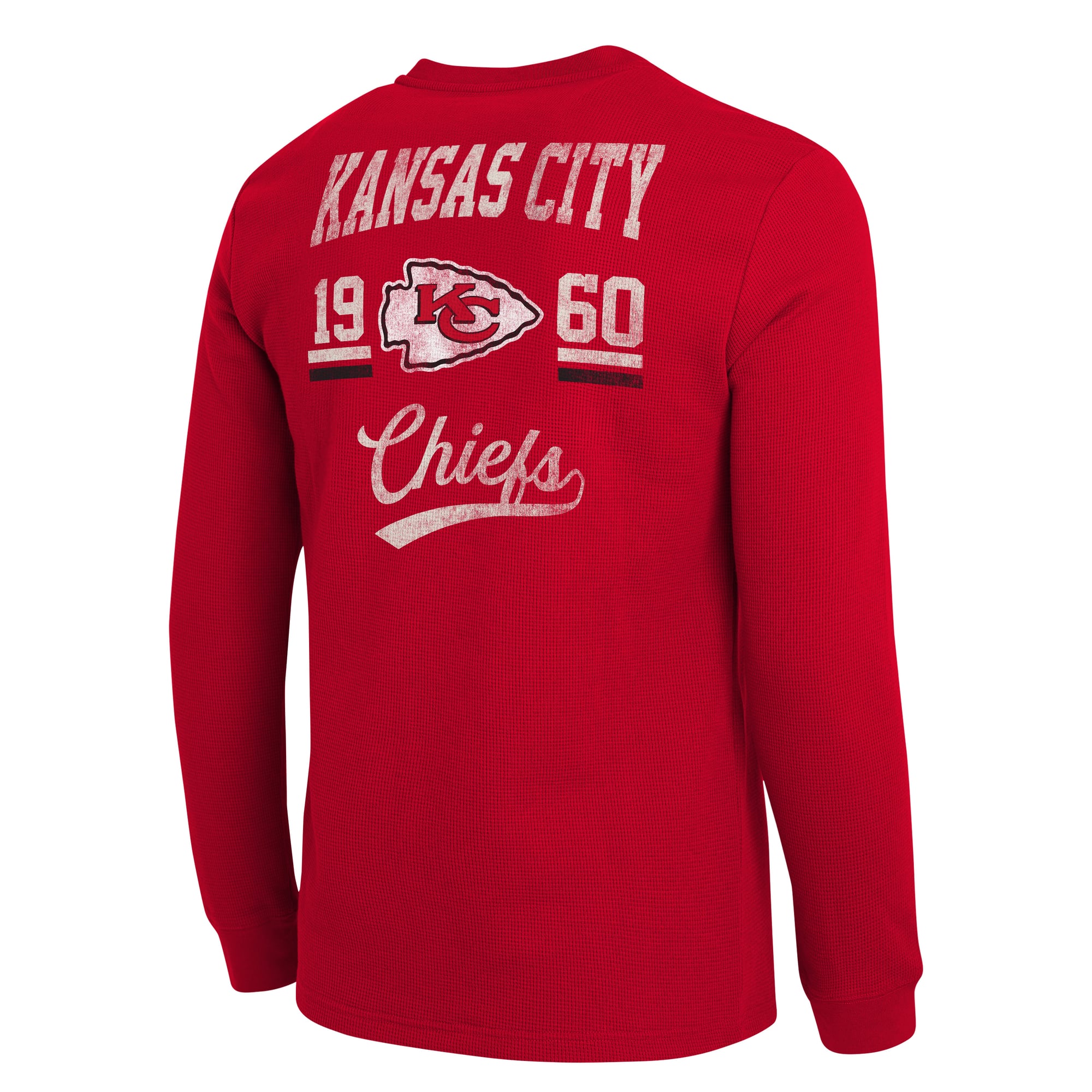 Men's Darius Rucker Collection by Fanatics  Red Kansas City Chiefs Waffle-Knit Henley Long Sleeve T-Shirt