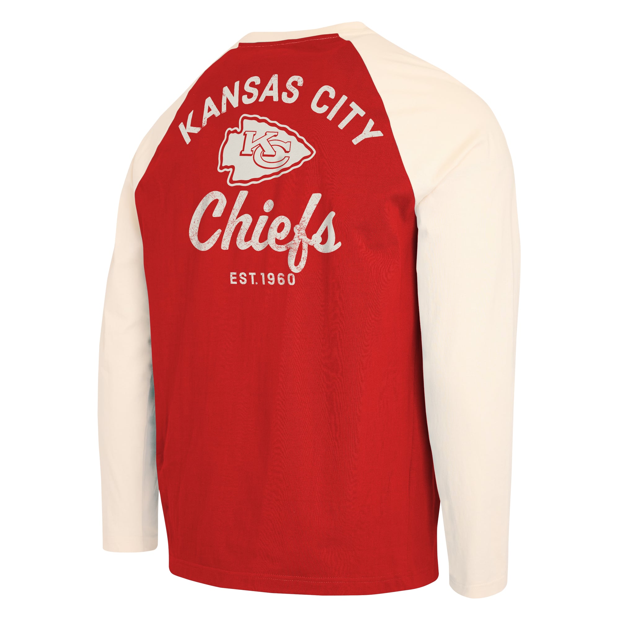 T-shirt à manches longues Henley rouge/crème Kansas City Chiefs de la collection Darius Rucker pour homme par Fanatics