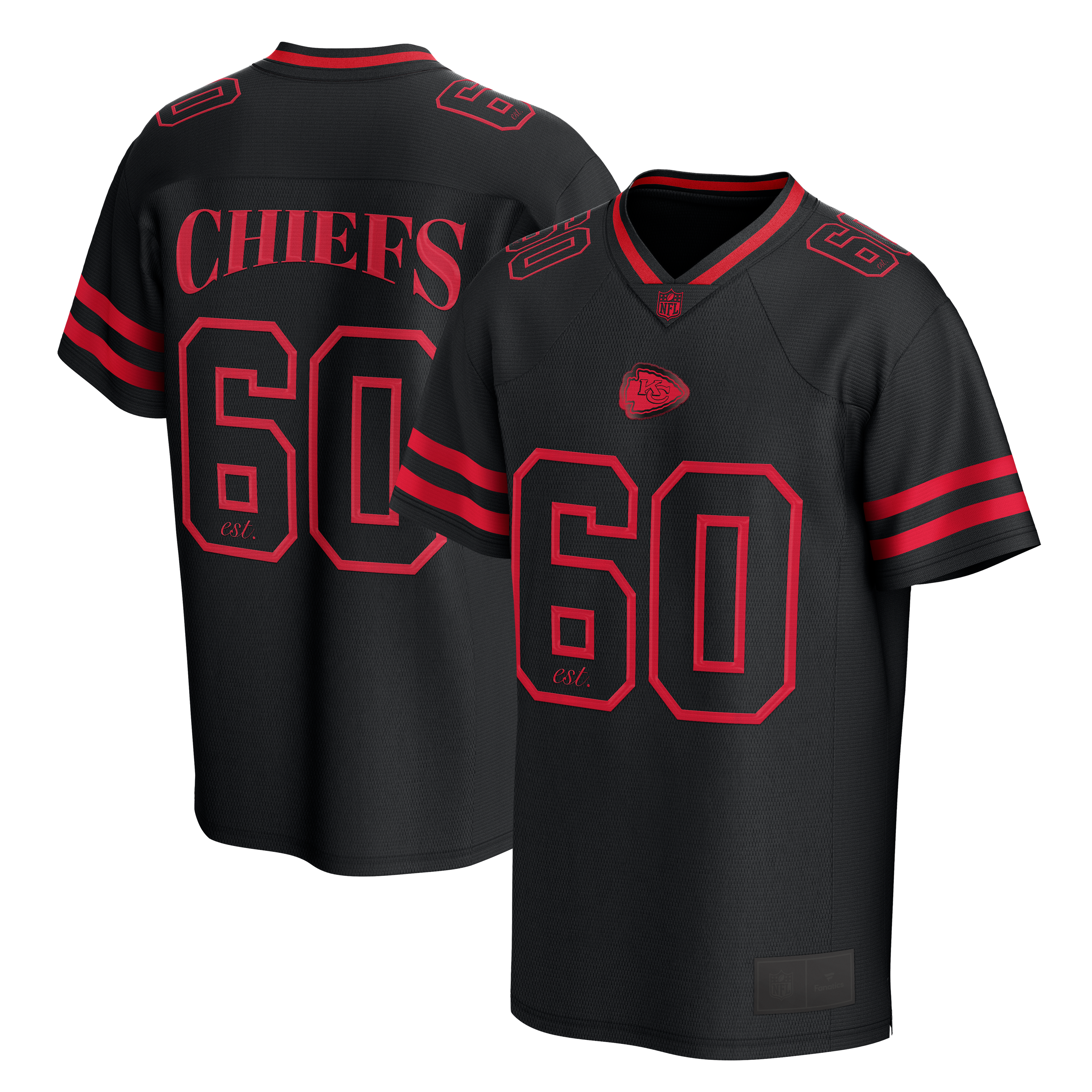 Maillot de baseball en maille noire Kansas City Chiefs After Hours pour homme (Fanatics)