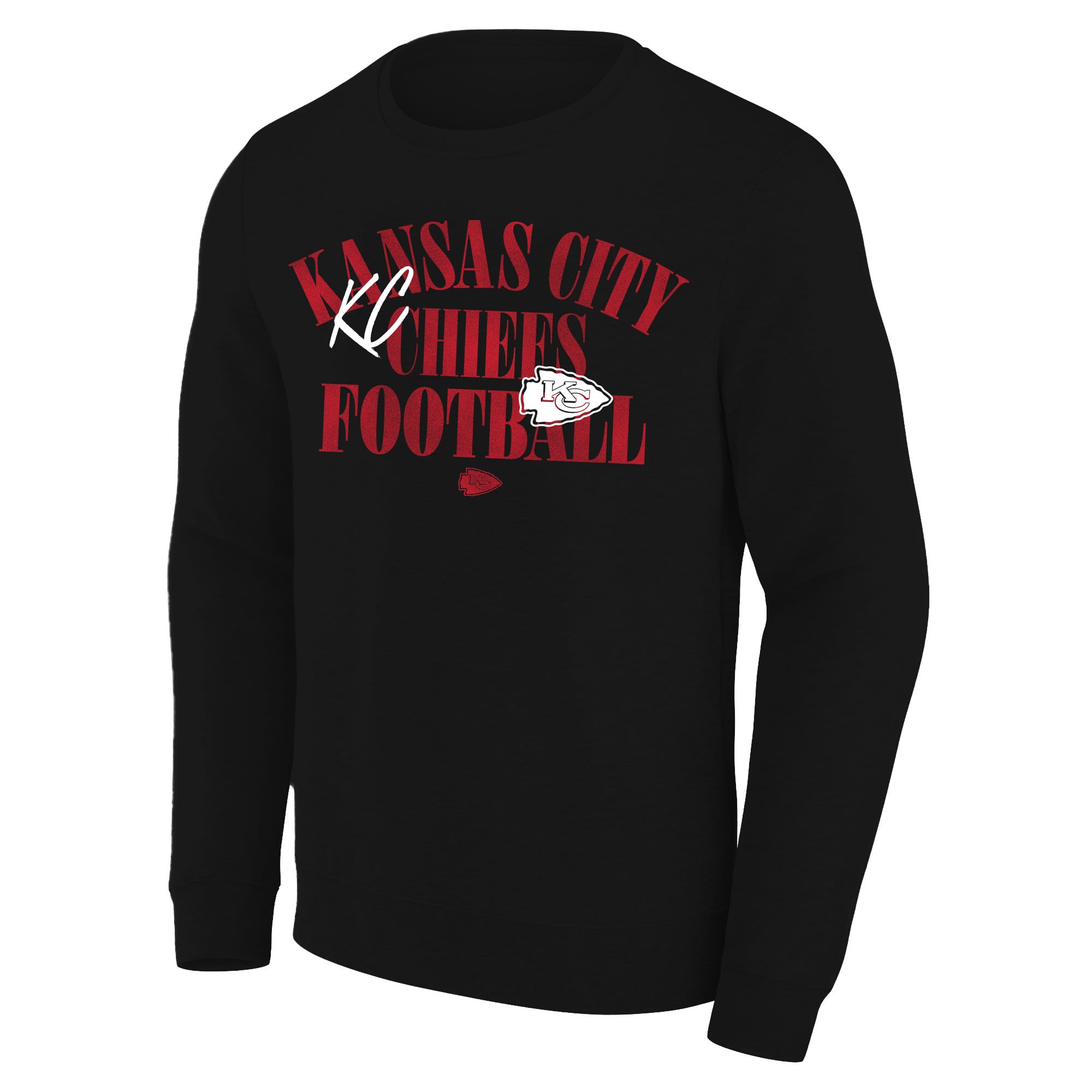 Sweat-shirt Fanatics noir pour homme, Kansas City Chiefs, grandes tailles, coupe décontractée, délavé au plomb, mi-temps