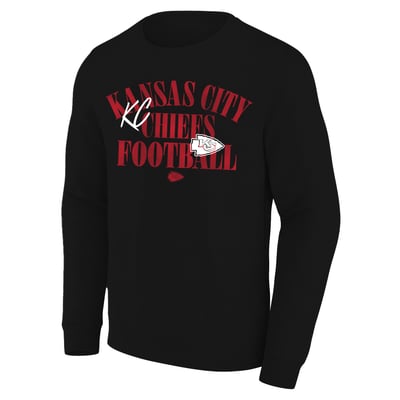 Kansas City Chiefs Fanatics Big & Tall Relaxed Halftime Lead Washed Sweatshirt - Black