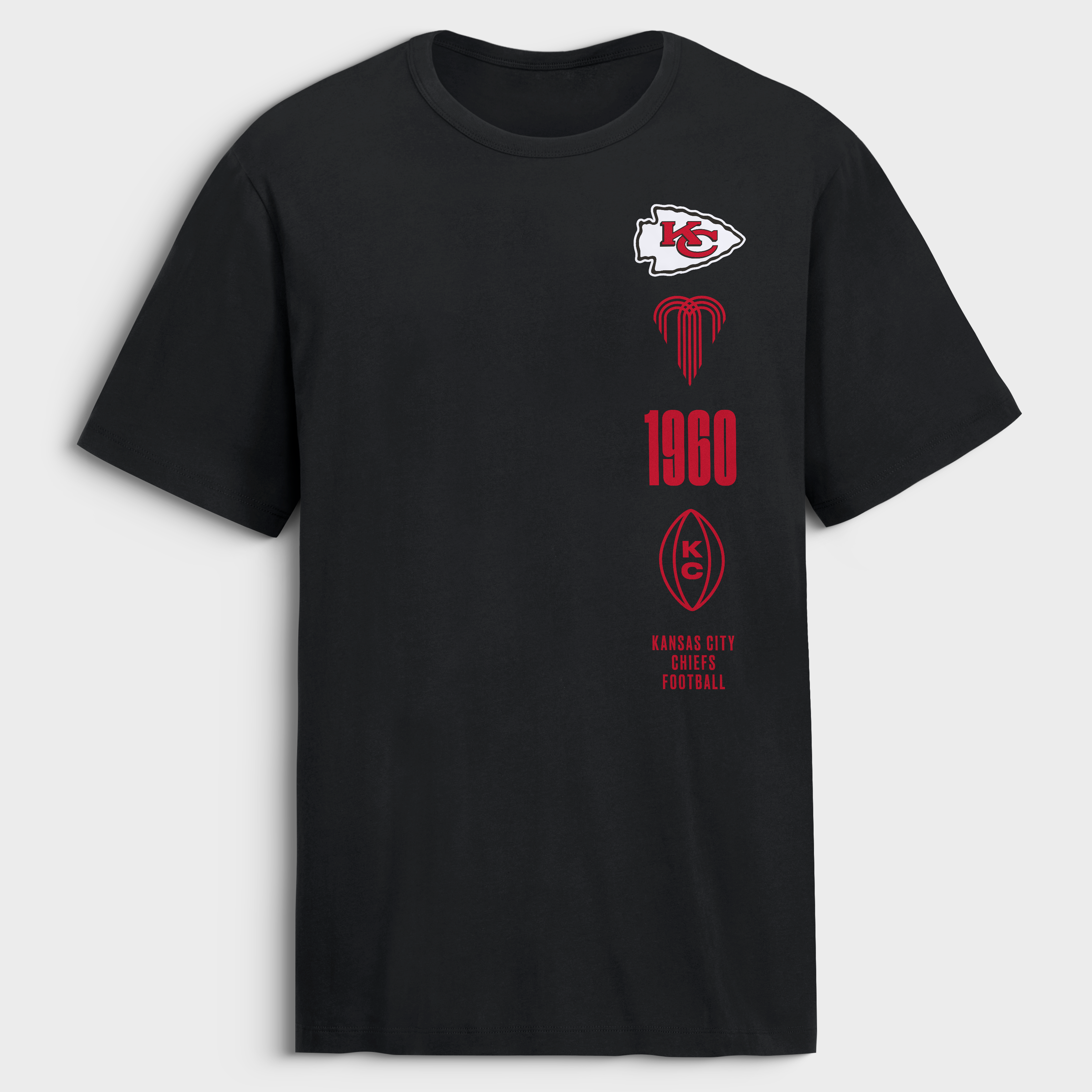 T-shirt Fanatics Black Kansas City Chiefs Breaking Tackles Legacy pour homme