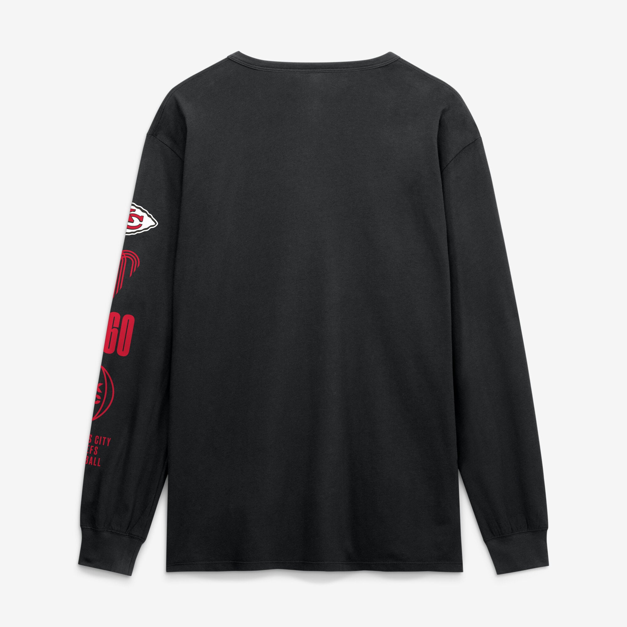 T-shirt à manches longues Fanatics Black Kansas City Chiefs Checkdown Pass pour homme