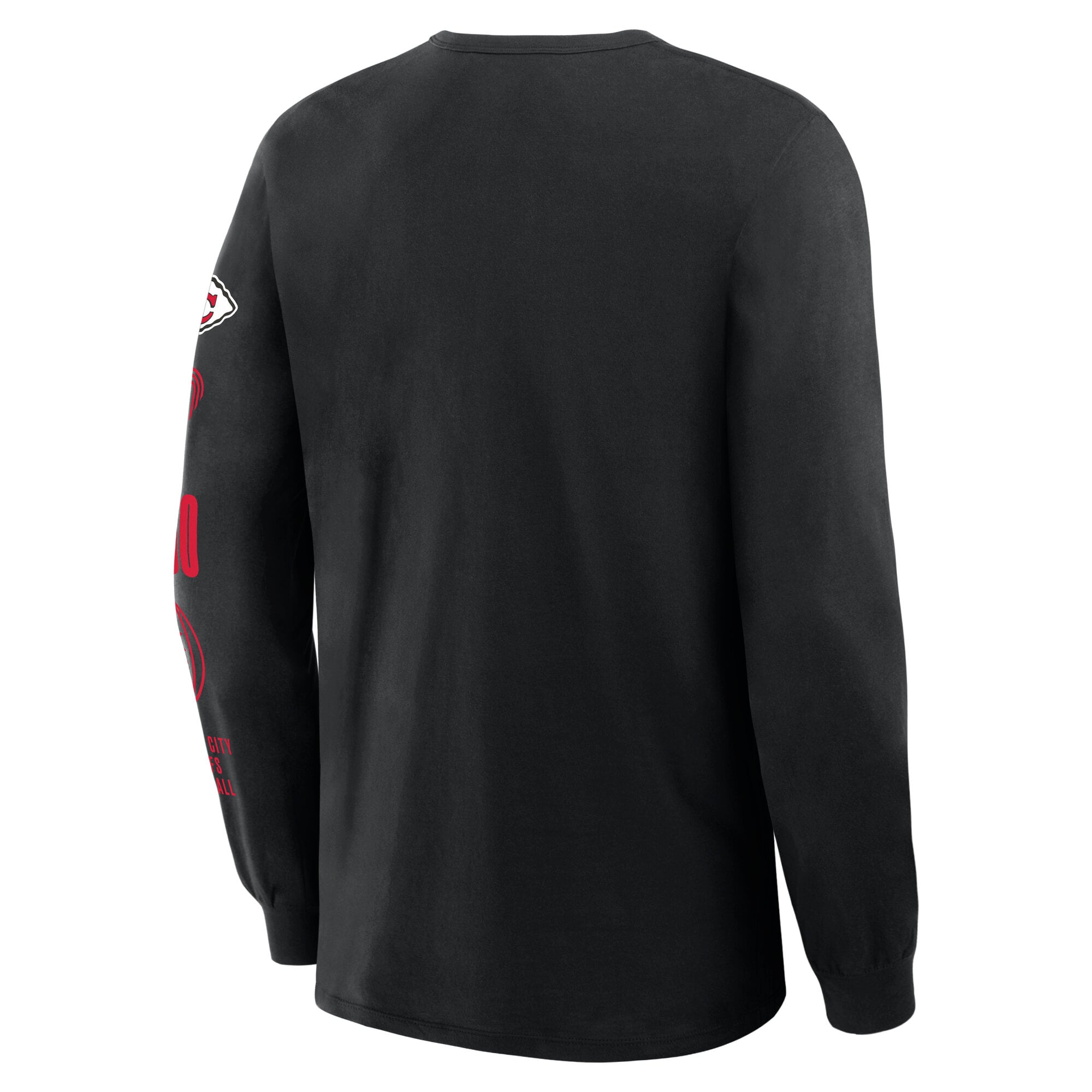 T-shirt à manches longues Fanatics Black Kansas City Chiefs Checkdown Pass pour homme