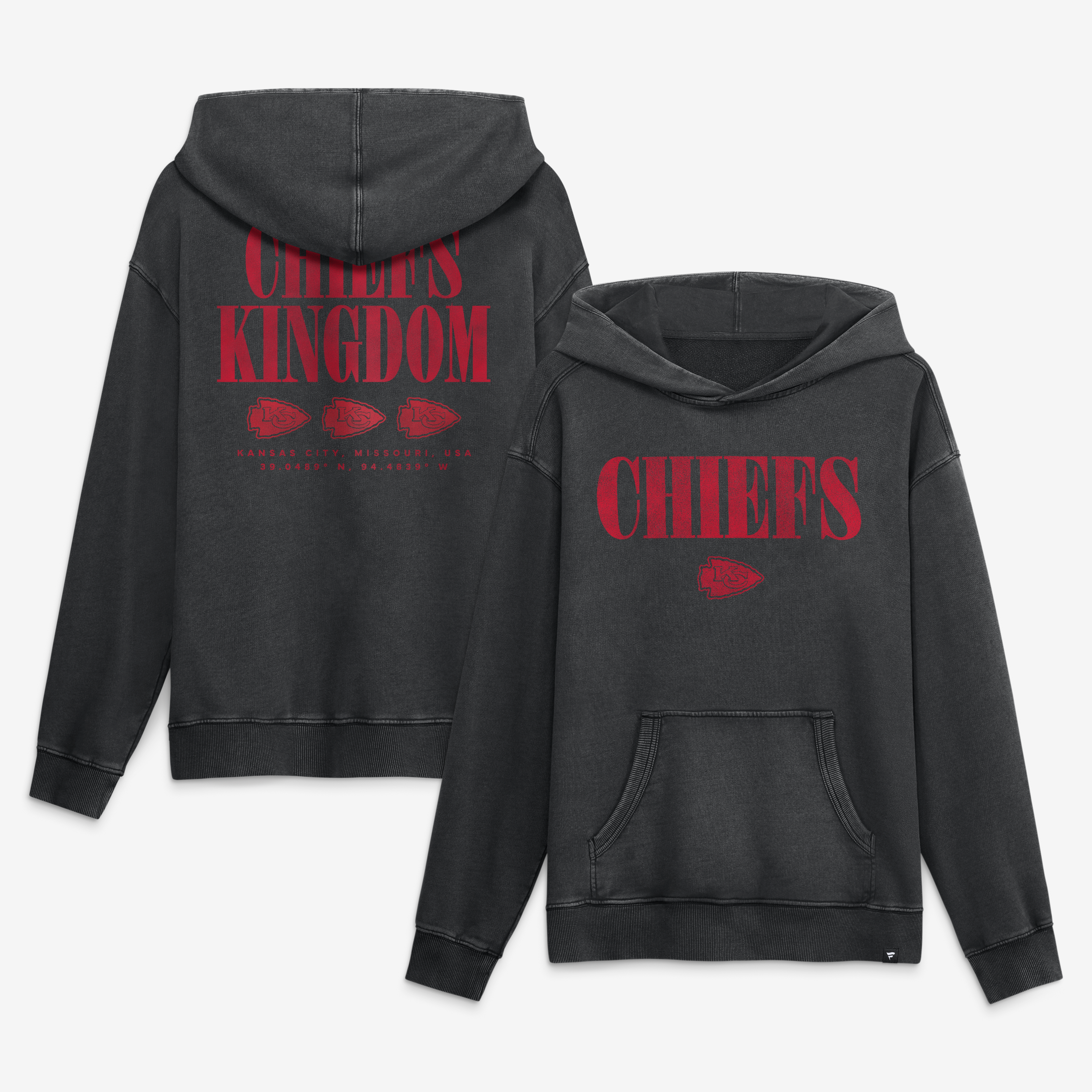 Sweat à capuche Fanatics noir Kansas City Chiefs Relaxed Intense Rivalry pour homme