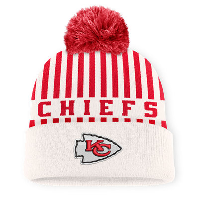 Kansas City Chiefs Fanatics Streak Cuffed Knit Hat with Pom - Cream