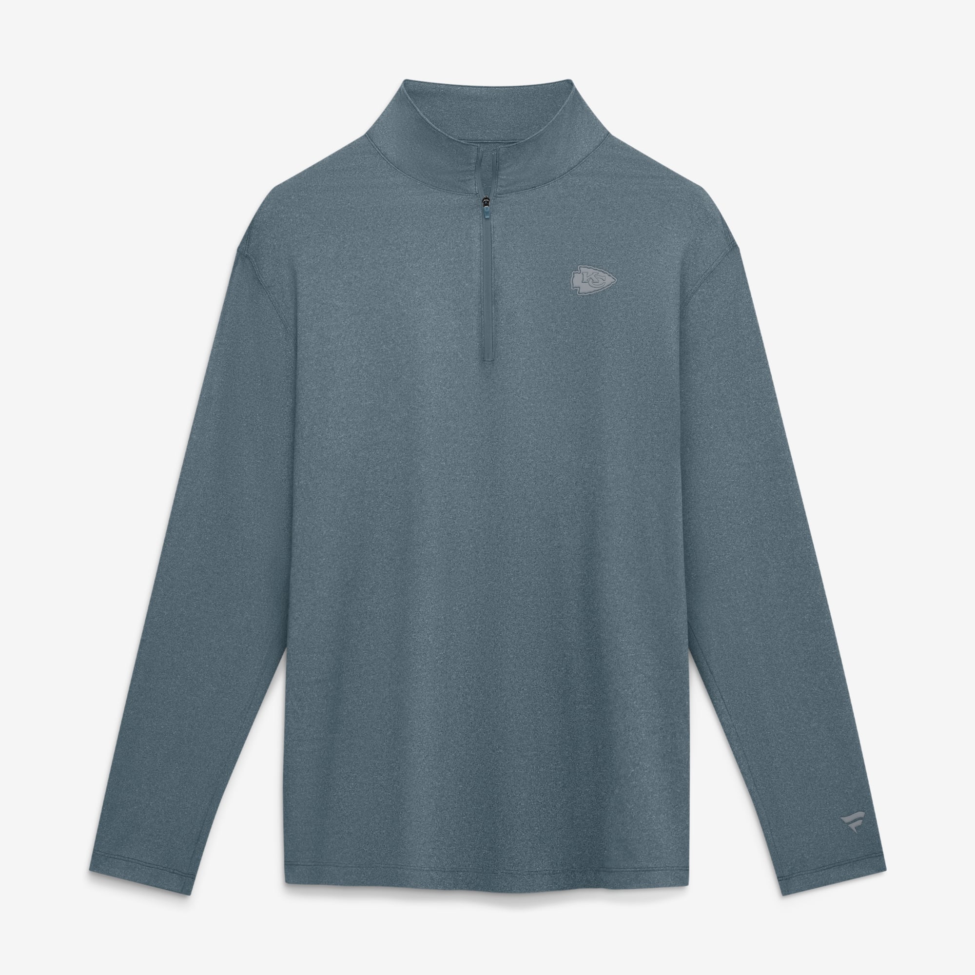 Men's Fanatics Gray Kansas City Chiefs Clutch Quarter-Zip Pullover