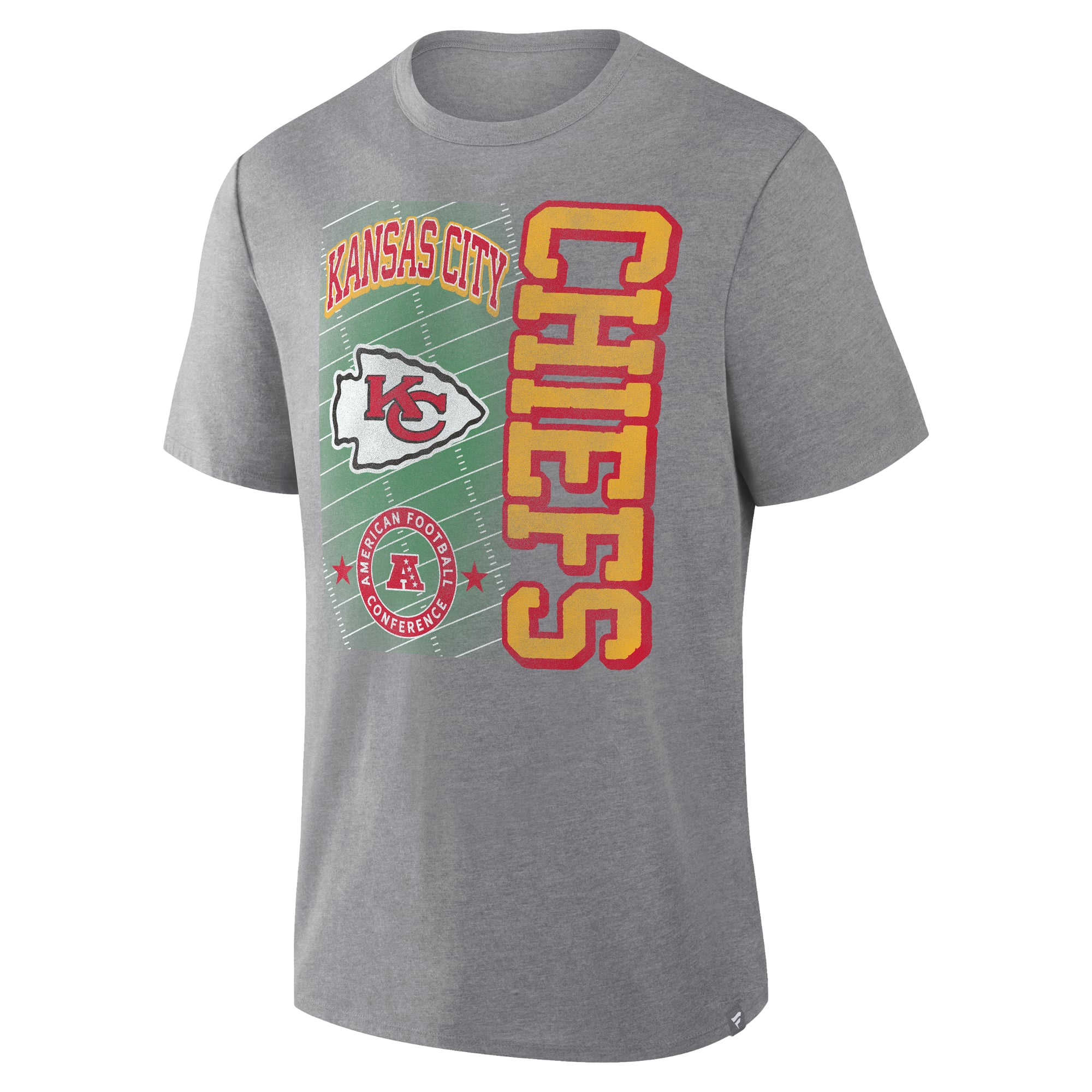 T-shirt homme Fanatics Heather Gray Kansas City Chiefs Tribute Direct Handoff Tri-Blend