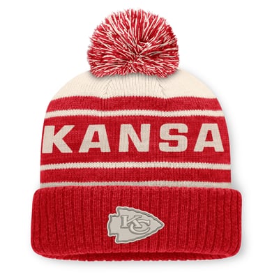 Kansas City Chiefs Fanatics Men's Cuffed Knit Hat with Pom - Red