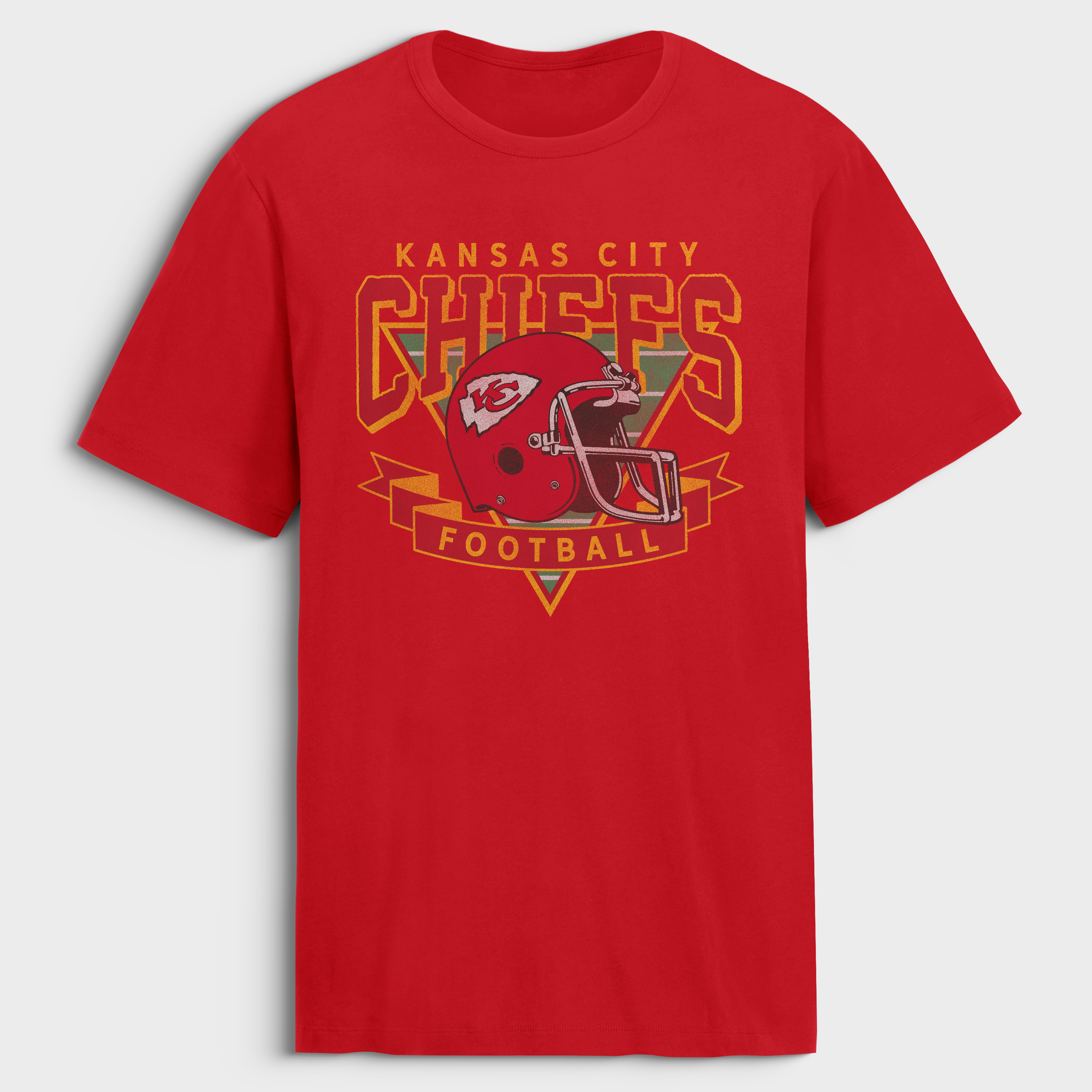 Men's Fanatics Red Kansas City Chiefs Old Fashion Rushing Legacy Cotton T-Shirt
