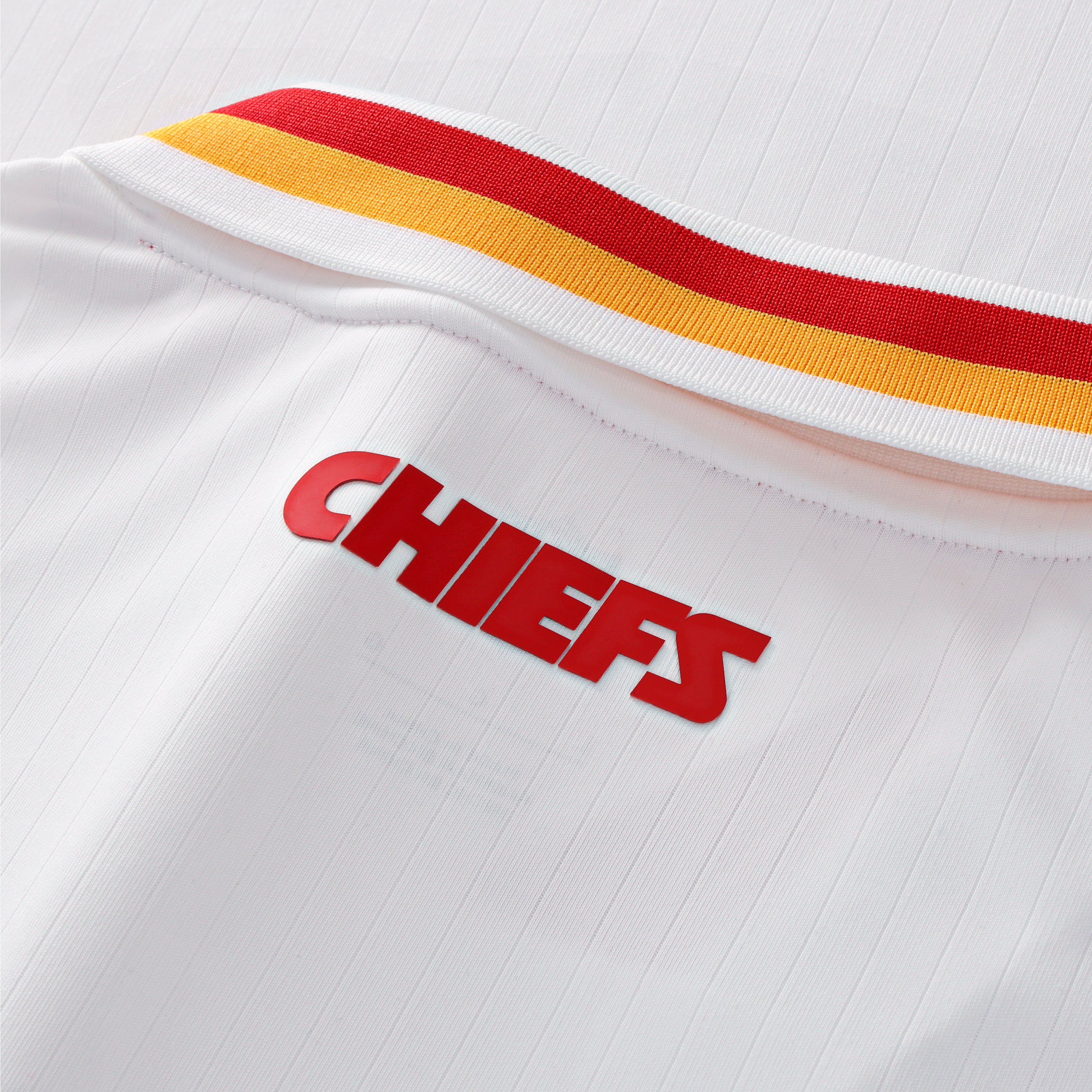 Men's Fanatics White Kansas City Chiefs Football x Collared Fan Top