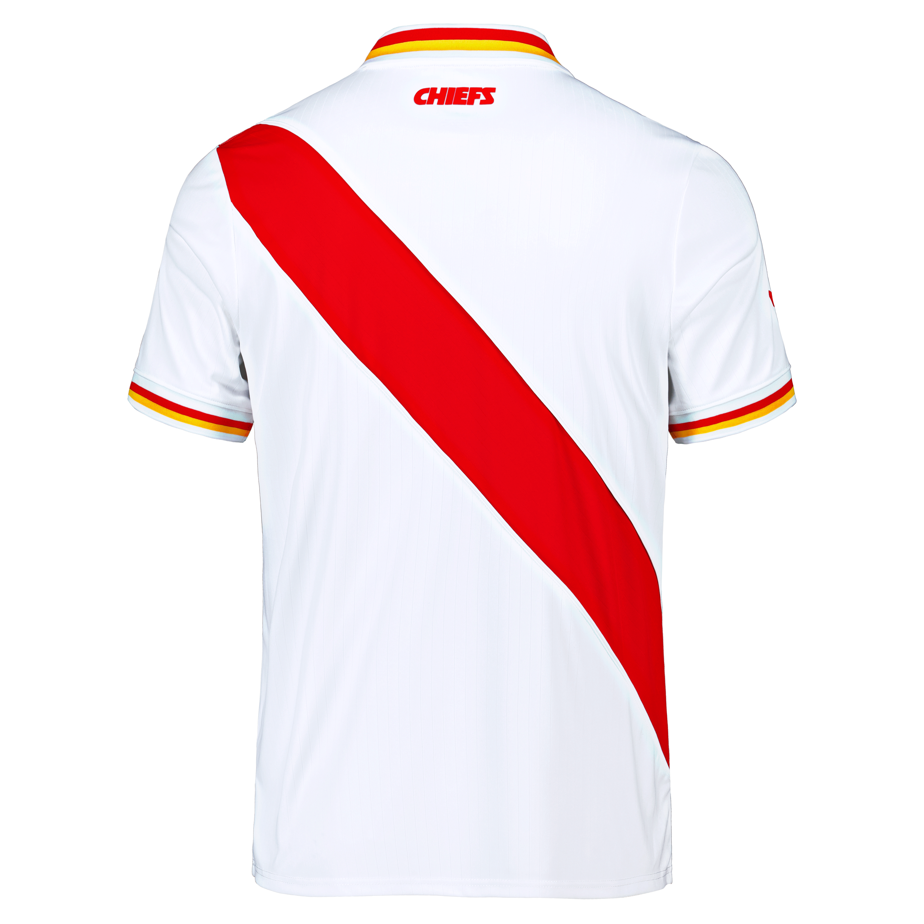 Men's Fanatics White Kansas City Chiefs Football x Collared Fan Top
