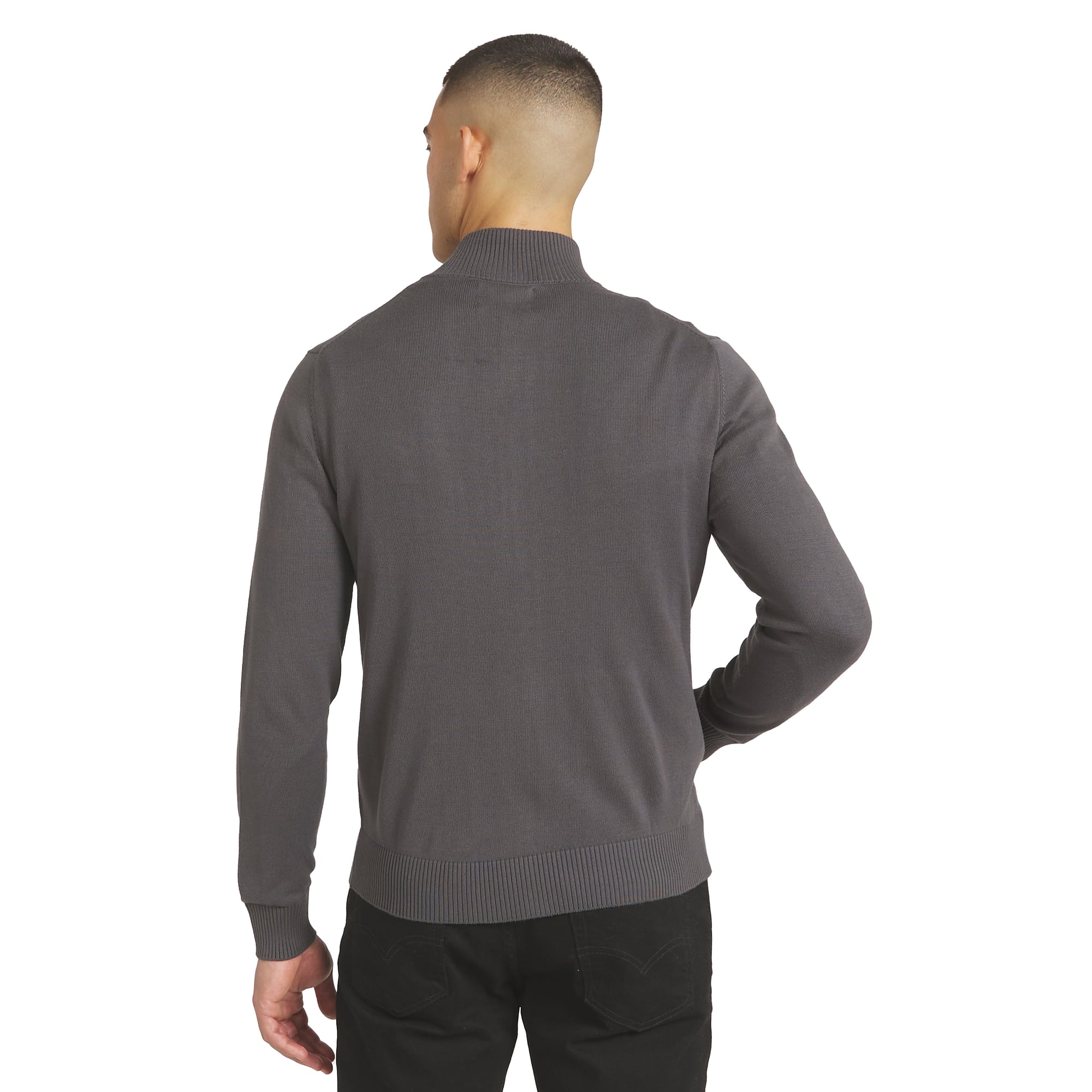 Men's J. Palmer Charcoal Kansas City Chiefs All-Season Full-Zip Sweater