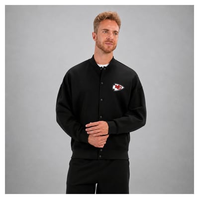 Kansas City Chiefs Levelwear Prime Luxe Signature Tri-Blend Bomber Jacket - Black