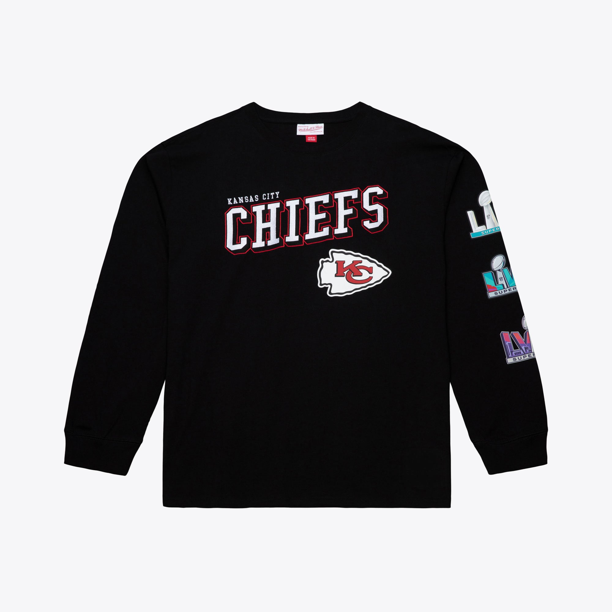 Men's Mitchell & Ness  Black Kansas City Chiefs Big Tall Training Camp Long Sleeve T-Shirt