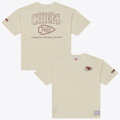  Kansas City Chiefs Mitchell & Ness Oversized Heritage Hues T-Shirt - Cream