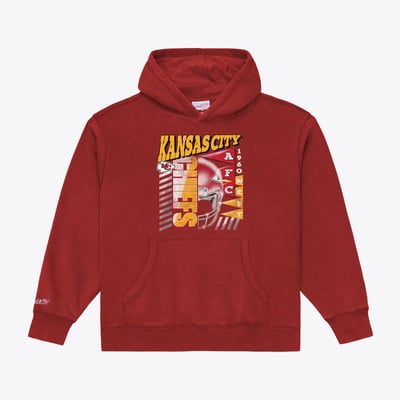  Kansas City Chiefs Mitchell & Ness Core Essentials Street Graphic Fleece Hoodie - Red