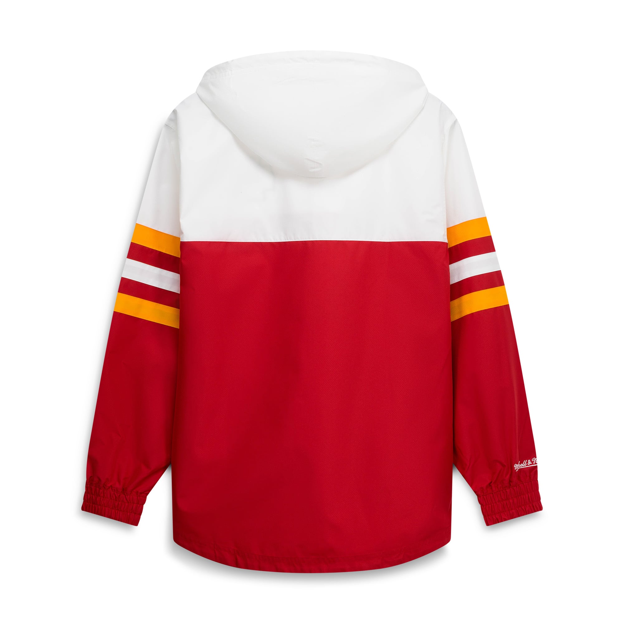 Men's Mitchell & Ness Red Kansas City Chiefs Head Coach Anorak Quarter-Zip Windbreaker Jacket