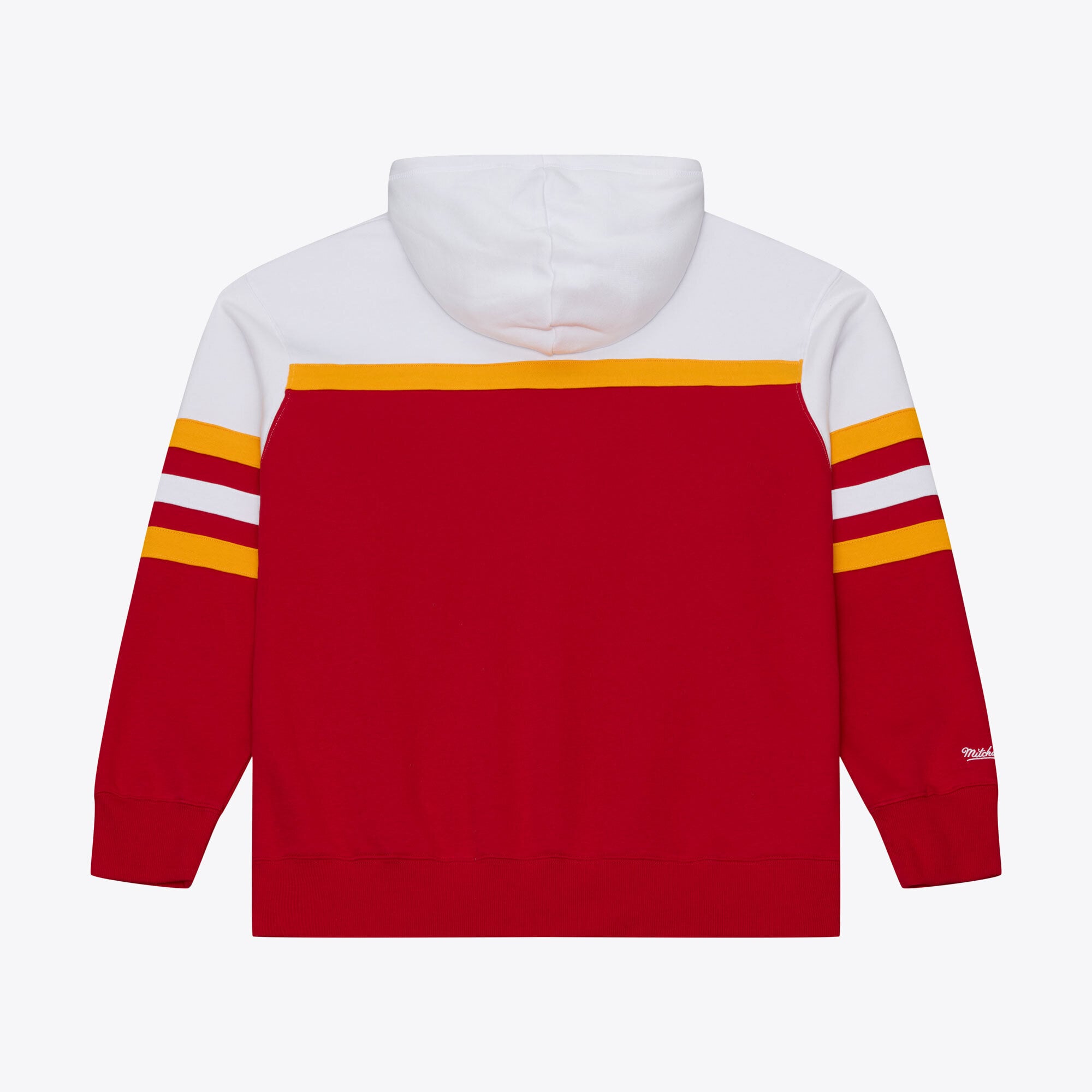 Sweat à capuche Mitchell & Ness rouge pour homme, modèle Kansas City Chiefs Head Coach.