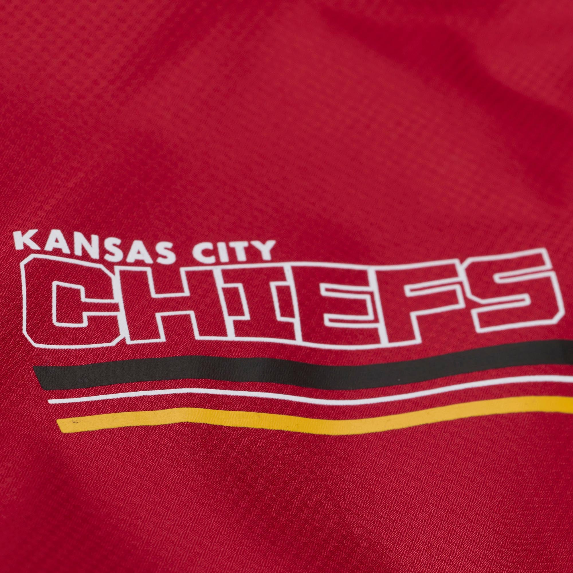 Coupe-vent Mitchell & Ness rouge et noir à carreaux triples des Kansas City Chiefs pour homme, fermeture éclair au quart