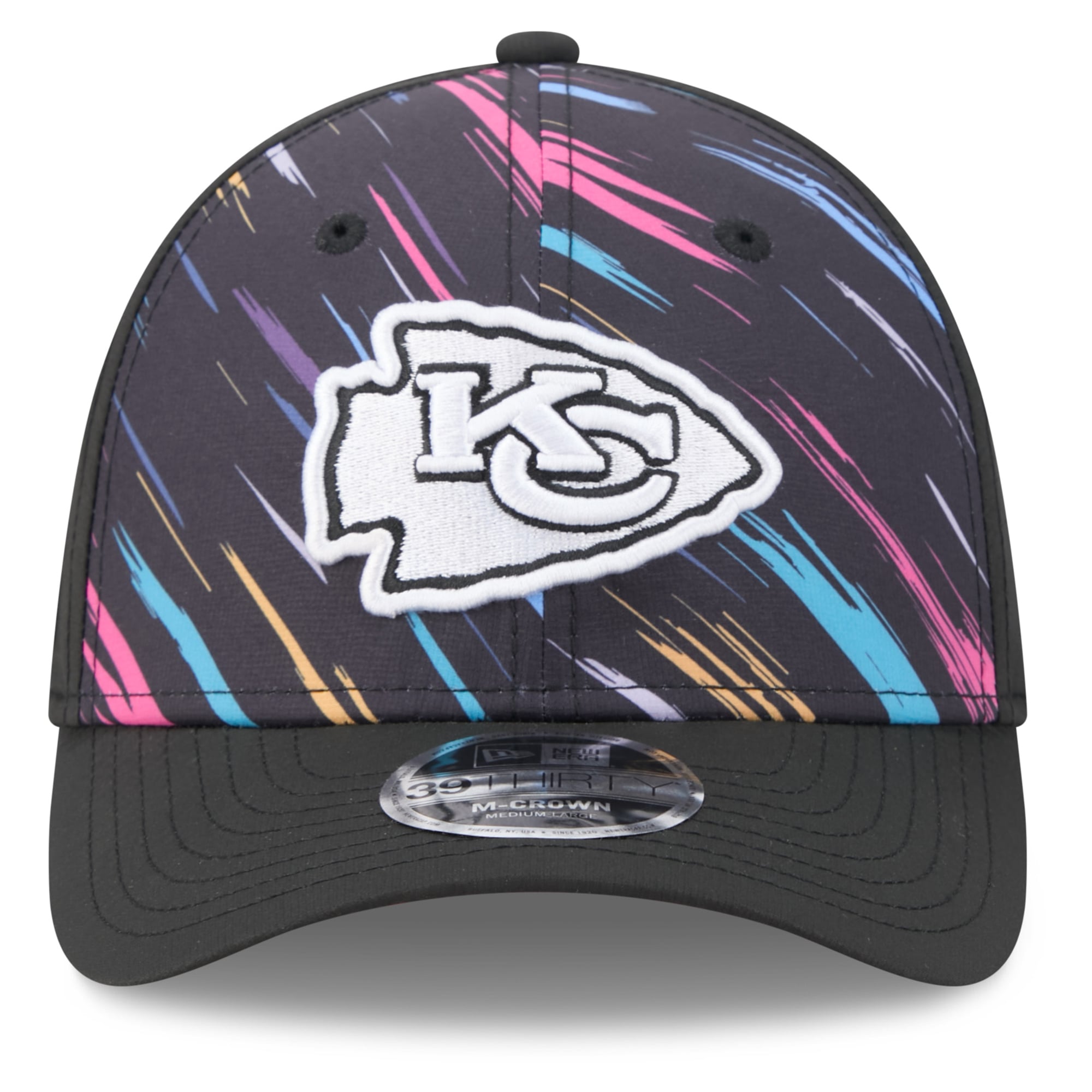 Men's New Era Black Kansas City Chiefs 2026 NFL Crucial Catch 39THIRTY M-Crown Stretch Hat
