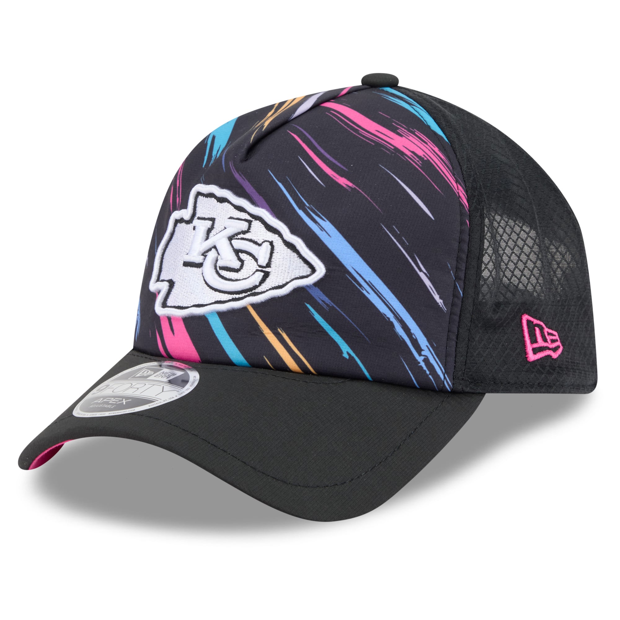 Casquette ajustable New Era noire Kansas City Chiefs 2026 NFL Crucial Catch 9FORTY Apex pour homme