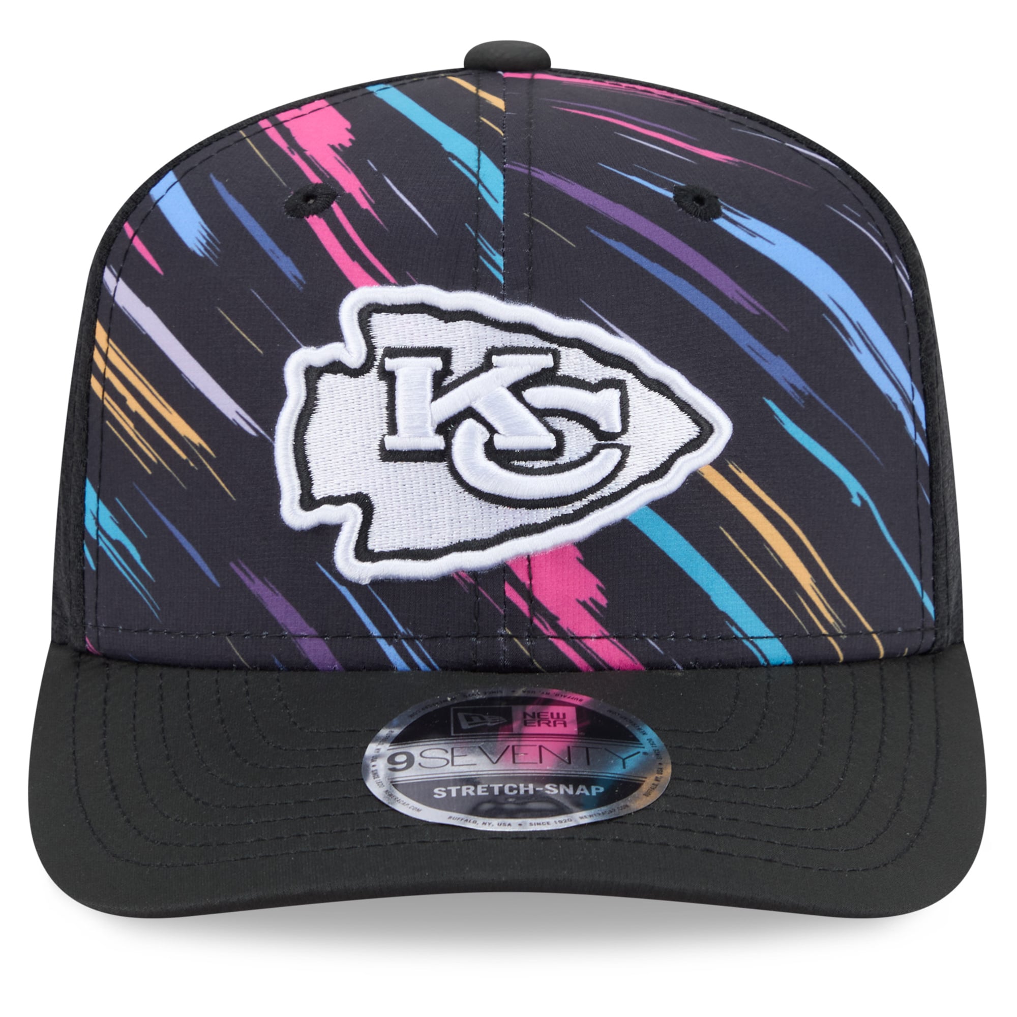 Men's New Era Black Kansas City Chiefs 2026 NFL Crucial Catch 9SEVENTY Adjustable Trucker Hat