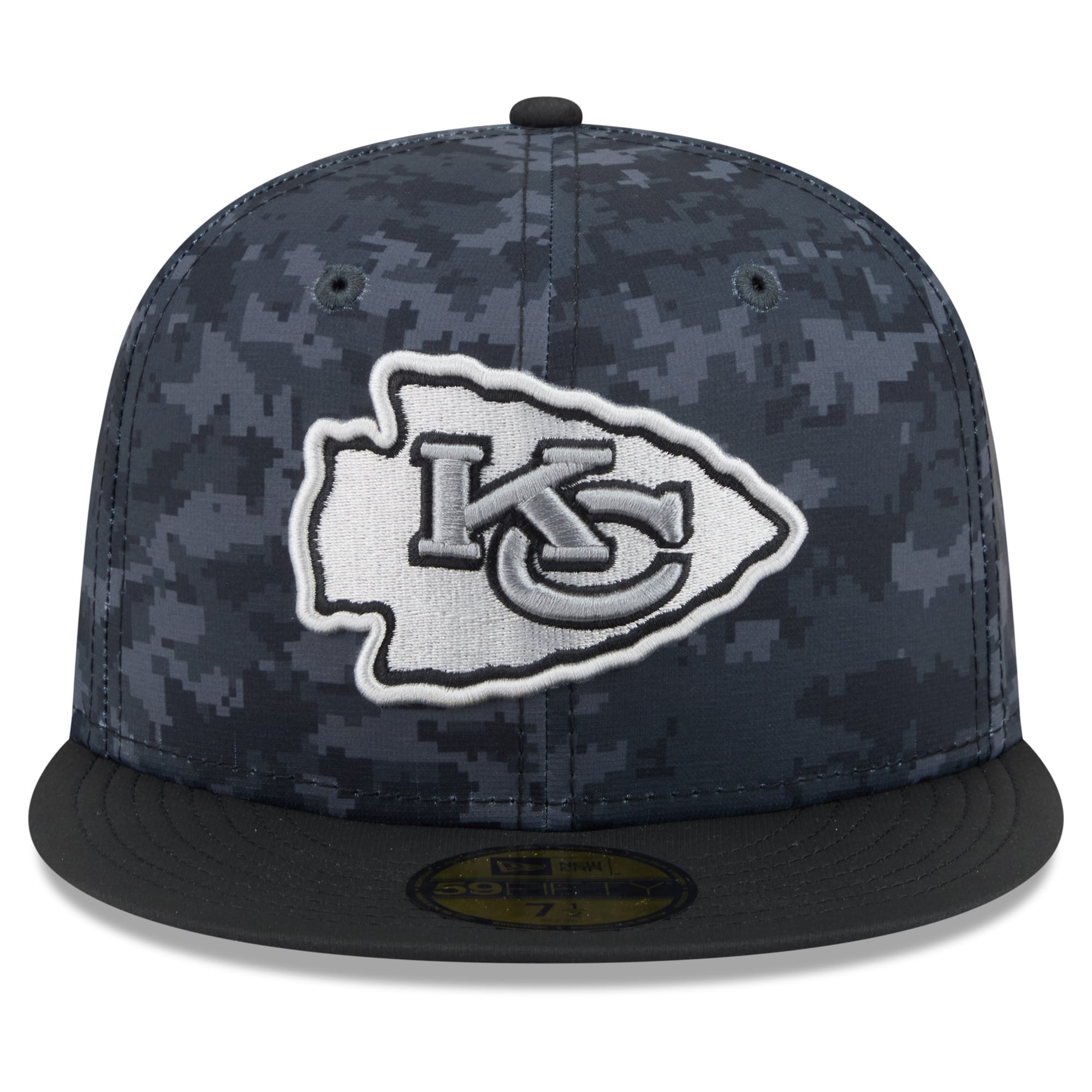 Casquette ajustée New Era noire Kansas City Chiefs 2026 Salute To Service 59FIFTY pour homme