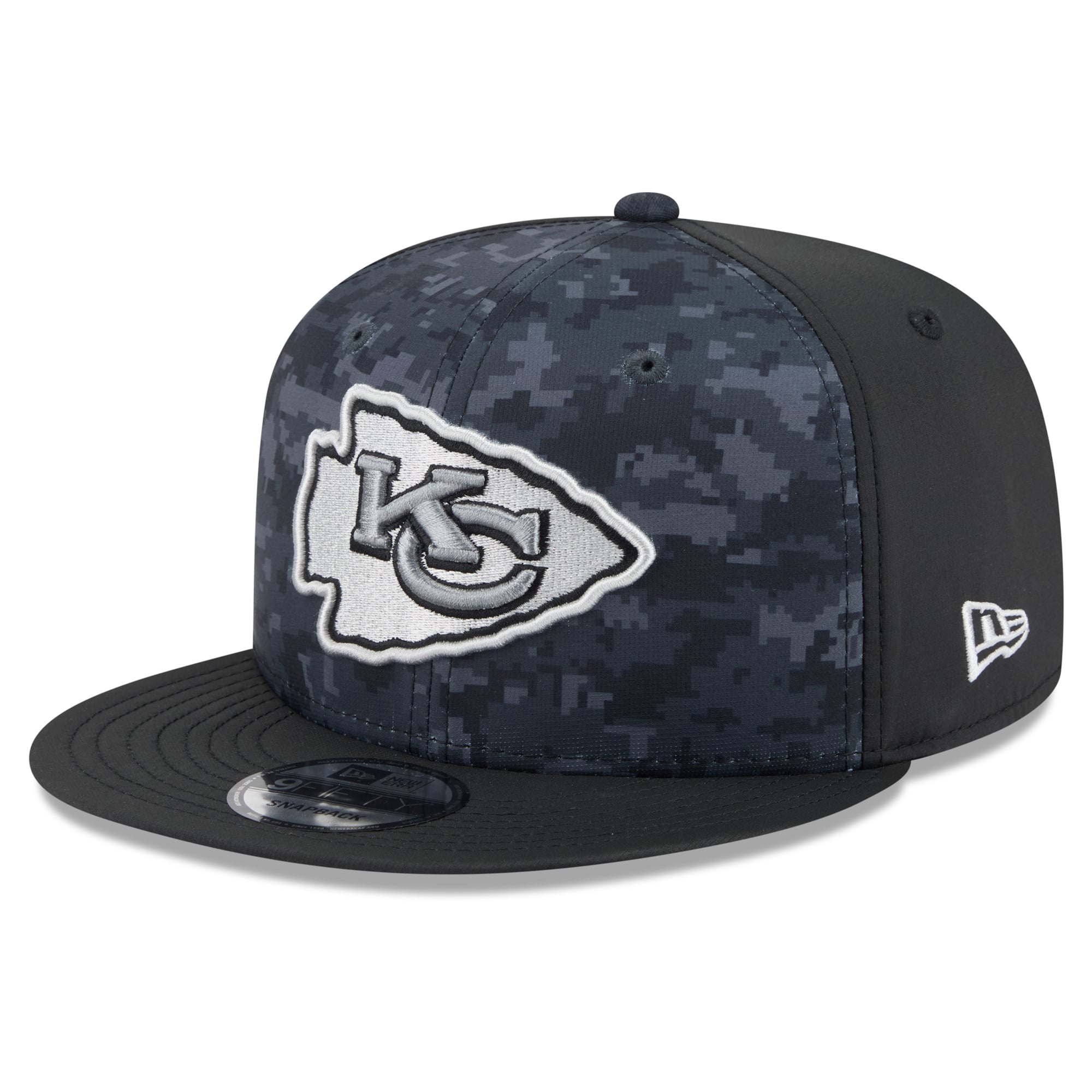 Casquette snapback New Era noire Kansas City Chiefs 2026 Salute To Service 9FIFTY pour homme