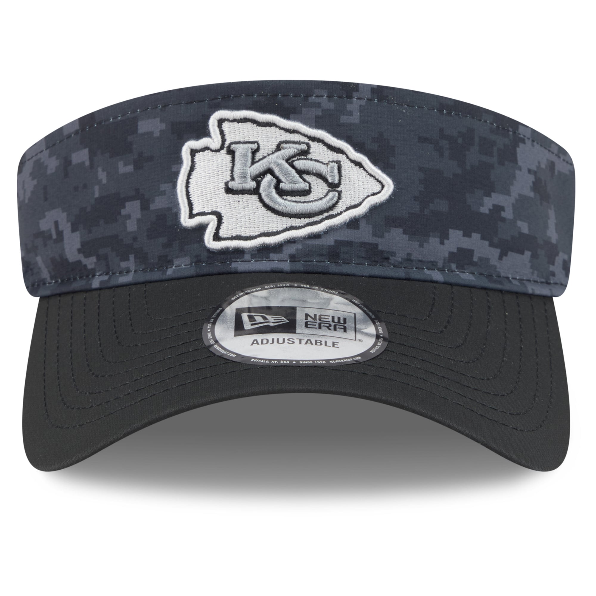 Casquette New Era noire pour homme, Kansas City Chiefs 2026 Salute To Service, visière ajustable