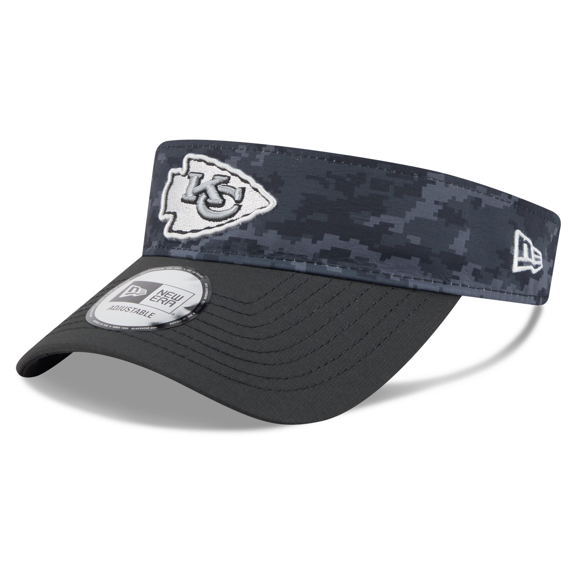 Casquette New Era noire pour homme, Kansas City Chiefs 2026 Salute To Service, visière ajustable